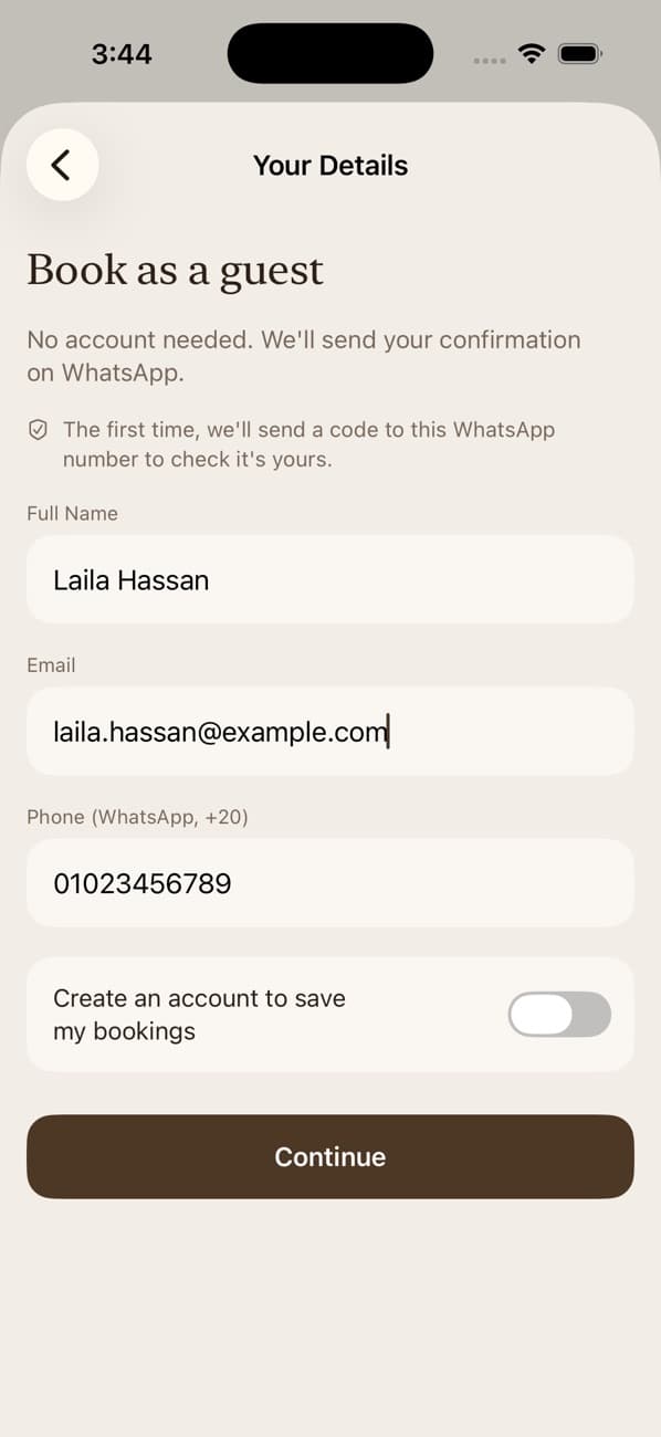 Book as a guest
